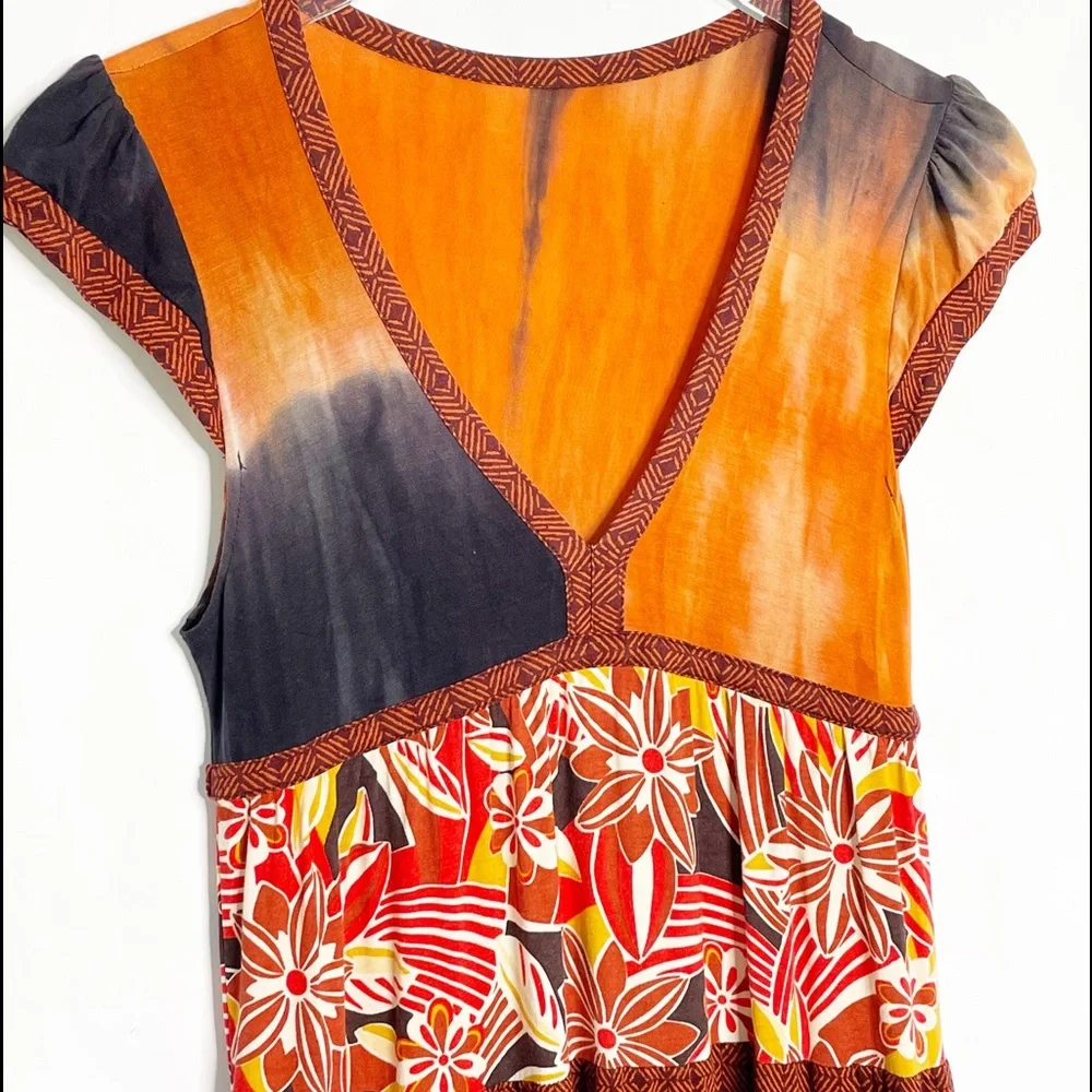 Zara Tribal Hawaiian Maxi Dress (M) - Picture 3 of 9